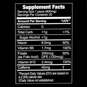 OEM caffeinated nootropic อาหารเสริมเพิ่มความสดชื่นให้กับรสชาติที่ทรงพลังและลมหายใจที่มีคาเฟอีน - Product Image 3