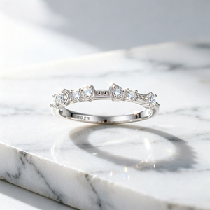 Anillo de Plata 925 al por Mayor, con Circonita Cúbica Personalizada, para Uso Diario y Bodas, Anillo Apilable, Regalo de Joyería - Product Image 3