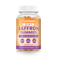 VitaSpring OEM Gummies 10-en-1 à l'extrait de safran pour le sommeil, 200mg, avec Ashwagandha naturelle, L-Théanine, Magnésium, Zinc