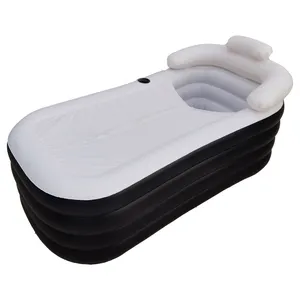 Durable Foldable High-Density Pvc Bath Folding Tank Inflatable Hot Tub Spa With Cover