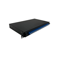 Boîtier de terminaison optique 1U 48 fibres LC duplex, type tiroir, montable en rack, pour distribution et panneau de brassage