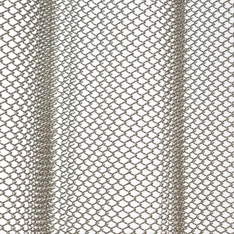 Cortina de bobina de metal de aço inoxidável para corrente de malha de arame decorativa de alumínio popular de 1.2 mm/6 mm