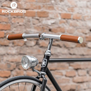 ROCKBROS Poignées de guidon de <span class=keywords><strong>vélo</strong></span> de qualité supérieure antichoc VTT Poignées de guidon en <span class=keywords><strong>cuir</strong></span> souple à grain supérieur - Product Image 6