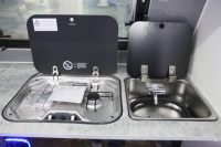 Caravane légère Ecocampor 14,6 pieds avec espace de garage pour moto, VTT, camping, voyages, aventures en plein air