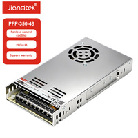 Fuente de Alimentación Industrial Jiangtek PFP-350-48 350W 48V 7.4A de Alta Fiabilidad con PFC, Refrigeración por Aire Forzado, 89% de Eficiencia, SCP, OVP, OTP, CE, UL