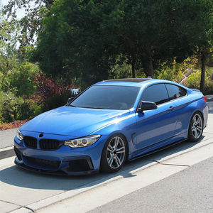 Extensión de faldones laterales estilo MP Performance para <span class=keywords><strong>BMW</strong></span> Serie 4 428i <span class=keywords><strong>430i</strong></span> 440i F32 Coupé 2014 2015 2016 2017 <span class=keywords><strong>2018</strong></span> 2019 2020+ - Product Image 2