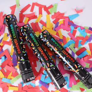 도매 뜨거운 할로윈 크리스마스 파티 축하 선물 공장-Instock 불꽃 놀이 다채로운 사각형 총 바 종이에 손으로 포장 - Product Image 1