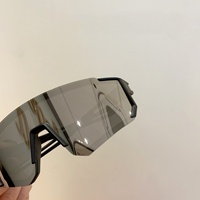 Lunettes de soleil sportives à grande monture, demi-monture, UV400, coupe-vent, verres toriques, pour cyclisme et ski, verres en résine pour garçons, élégantes