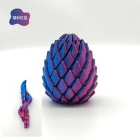 Œuf Fidget Dragon Torsadé, Œuf Fidget Slime Imprimé en 3D, Service Personnalisé, Jouet Sensoriel Anti-Stress