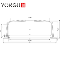 Boîtier de commande en aluminium extrudé de haute qualité Yonggu H38 234x80.6MM, fabrication OEM, finition anodisée