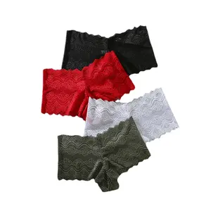 Celana dalam renda wanita seksi 1XL-4XL celana dalam pinggang tinggi Lingerie nyaman pakaian dalam wanita intim celana dalam berongga