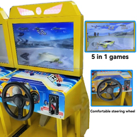 Machines de jeu de simulation d'arcade LCD HD Outrun de 22 pouces à pièces, course de voitures à vitesse folle pour enfants en plastique durable