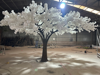 Arbre artificiel de mariage KH Restaurant, cerisier blanc Sakura sur mesure avec différentes options de style