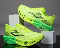 Chaussures de course à pied avec plaque en carbone, professionnelles pour marathon, pour hommes et femmes, respirantes, légères, confortables, antidérapantes