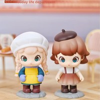 Authentique Momo Holiday Life Series – Mini Blind Box tendance en PVC, fait main, mignon, cadeau d'hiver, jouet à l'échelle 1/12, mystère original