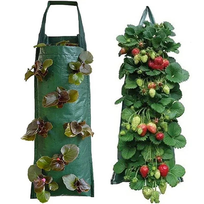Sacos de cultivo de tomate e morango suspensos para plantio vertical de vegetais, ervas e flores em ambientes internos e externos, mais vendidos