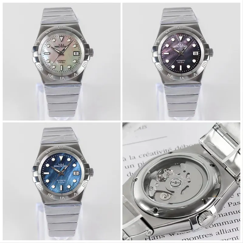 Luxury Brand Watch Mod Men 38MM Case Stainless Steel Luminous Mineral Glass 5ATM Waterproof Automatic Mechanical Wristwatches