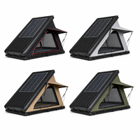 Tente de toit rigide en ABS pour véhicules 4x4, design triangulaire, ouverture automatique rapide, imperméable quatre saisons pour le camping et la route