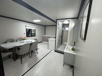 Maison Modulaire Préfabriquée de Luxe à 2 Chambres et 1 Salle de Bain, Bureau Extensible, Maison Conteneur Portable, Mini-Maison Capsule