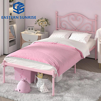 Lit simple double en métal de haute qualité au design contemporain pour hôtels et écoles, très robuste, pour garçons et filles