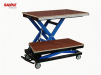 Plateforme de travail mobile à ciseaux Sanhe pour soudage, capacité 300 kg, table élévatrice hydraulique à hauteur réglable avec roulettes