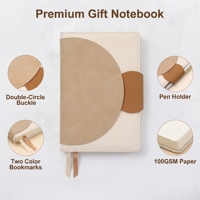 Carnet A5 en cuir PU rigide avec logo personnalisé, porte-stylo, papier ligné 100 g/m², agenda de luxe pour affaires, ensemble de papeterie cadeau, bureau