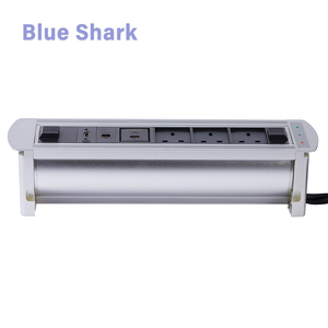 Caja de Tomacorrientes Giratoria Motorizada Industrial de Aleación de Aluminio con Puerto USB-C PD20W/65W para Mesa de Conferencias con Puerto de Red IP44 - Product Image 1