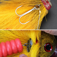 Spinpoler Big Mouse Leurre de pêche en PVC pour gros poissons de mer, pêche à la traîne en eau salée, équipement de pêche au maquereau et au poisson-chat