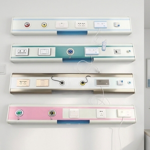 Unité de tête de lit d'hôpital MEDEASE avec sortie d'oxygène, équipement médical manuel pour gaz, lampe de lecture LED, longueur personnalisable, en alliage d'aluminium - Product Image 4