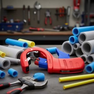 Cortador de tubos KNIPEX de 2,5-3,5 mm para tubos de plástico de pared gruesa con núcleo de espuma, corte y biselado - Product Image 2