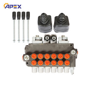 Válvulas Hidráulicas Manuales de 2 Secciones APEX Comandos P40, Válvula de Control Hidráulico a Prueba de Fugas para Excavadora, Pieza de Repuesto - Product Image 1