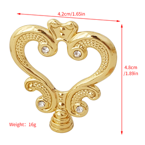 Conception originale en forme <span class=keywords><strong>de</strong></span> coeur avec <span class=keywords><strong>poignée</strong></span> et bouton <span class=keywords><strong>de</strong></span> couvercle en cristal Poignées métalliques <span class=keywords><strong>de</strong></span> couvercle personnalisées Accessoires <span class=keywords><strong>de</strong></span> boutons d'ustensiles <span class=keywords><strong>de</strong></span> cuisine et <span class=keywords><strong>de</strong></span> meubles - Product Image 3