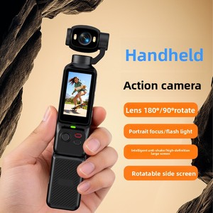 Caméra d'action portable 4K Ultra HD avec trépied, caméra Vlog 180° ° /90 °   Wi-Fi de poche multi-angle à rotation libre pour <span class=keywords><strong>Time</strong></span> <span class=keywords><strong>Lapse</strong></span> OEM - Product Image 5