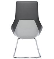 Chaise de réception moderne pour visiteurs, dossier haut, en cuir, base cantilever, chaise de bureau ergonomique en cuir pour usage commercial