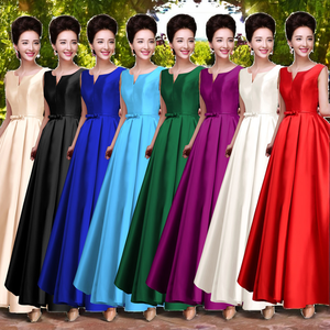 Vestido de Noche Largo de Satén para Madre de la Novia, Estilo A-Line, Transpirable, Ecológico, con Sujetador Incorporado, de Poliéster Natural - ¡Venta Caliente! - Product Image 2
