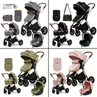 Poussettes pour bébés. Poussette pliable pour bébé, siège auto et poussette de luxe 3 en 1 avec siège auto