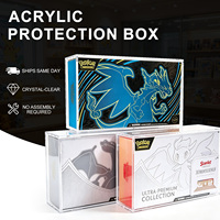 Boîte de présentation Charizard en acrylique transparent TCG avec couvercle magnétique, certifiée CE, résistance aux UV ≥99%, pour cartes prisme SPC