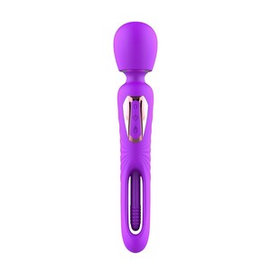 Alat Getar Multi-frekuensi Bentuk Tongkat Berongga dengan Getaran Tapping, Pengisian Daya Magnetik USB, Perangkat Masturbasi Wanita - Product Image 1