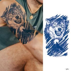 <span class=keywords><strong>Tatuajes</strong></span> Temporales Realistas a Prueba <span class=keywords><strong>de</strong></span> Agua, Tatuaje Falso <span class=keywords><strong>de</strong></span> Larga Duración, 2 Semanas, Pegatinas <span class=keywords><strong>de</strong></span> Tatuaje <span class=keywords><strong>de</strong></span> Lobo, Tatuaje Semipermanente <span class=keywords><strong>para</strong></span> <span class=keywords><strong>Hombre</strong></span> - Product Image 1