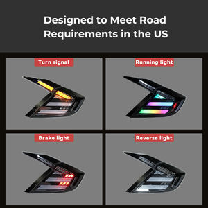 Luces Traseras LED RGB HOSI para Honda Civic 2016-2020 Sedán Décima Generación con Animación Dinámica, Estilo <span class=keywords><strong>Mugan</strong></span>, Ensamblaje de Luces Traseras LED - Product Image 5