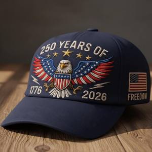 PARTYMENT Gorra de Béisbol Retro Bordada con el Águila Americana, para el 250 Aniversario, Protección Solar, Unisex, Ajustable, Estilo Dad Hat - Product Image 2