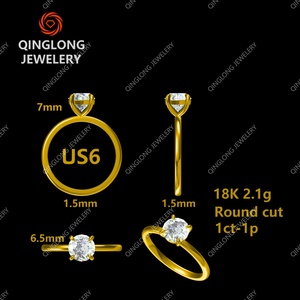 แหวนเพชรทรงคลาสสิค 4 กรงเล็บ 1 กะรัต 1.5 กะรัต 2 กะรัต D VVS เพชรเลี้ยงในห้องปฏิบัติการ สำหรับผู้หญิง ของขวัญหมั้น แต่งงาน แหวนทอง 14K 18K - Product Image 5
