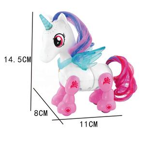 W5599-8 <span class=keywords><strong>Licorne</strong></span> poney scintillante avec cornes et ailes lumineuses, sons et mouvements interactifs, votre nouveau compagnon ! Jouets cadeaux pour enfants - Product Image 6