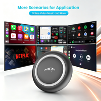 PlayAiBox con Sistema Android 15, Carplay Inalámbrico, Qualcomm 6350, Mirrolink, 8GB+128GB para YouTube y Netflix, Compatible con Autos con CarPlay Original