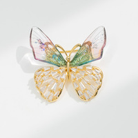 TIANSHE Nouvelle Broche Papillon Personnalisée en Cristal, Épingle Insecte Dégradée, Accessoire en Zircon, Vente en Gros Usine