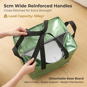 Borsa Tote Pieghevole Personalizzata per Viaggi, Scuola e Trasporto, in PP Intrecciato con Ruote, Riutilizzabile, per Esportazione Diretta, Vendita all'Ingrosso - Product Image 2