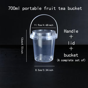 32 OZ plastik içecek kovaları toptan tek kullanımlık meyve konteyner temizle kapaklı kova bardak - Product Image 3