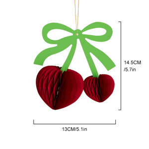 Decoración Colgante de Panal de Miel con Forma de Corazón 3D para San Valentín, Adorno de Papel Plegable Ecológico con Imanes para Fiestas, Bodas y Hogar - Product Image 3