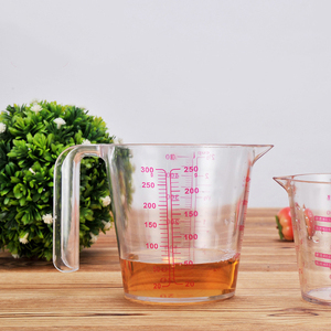 Vente en gros de jugs doseurs incassables de 8 oz (17 cl) en plastique pour l'huile, le vinaigre, la farine, avec poignée - Product Image 2