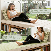 Coussin de banc de patio anti-acariens 100% coton à pois, personnalisable OEM, carré, amovible, ergonomique, pour extérieur